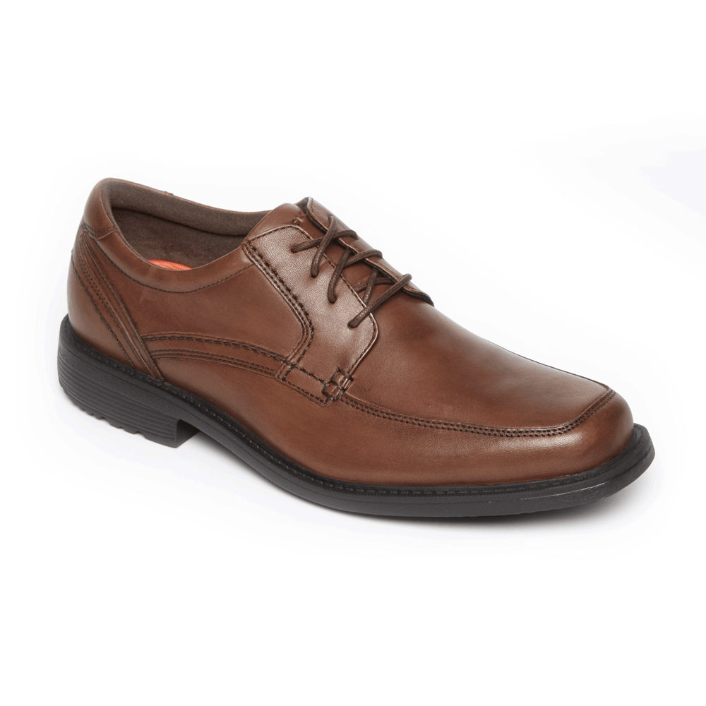 Rockport Mens Lace Up Brown - Style Leader 2 Apron Toe - UK 547-VPBFAX